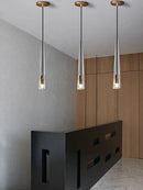 DecorBites™ Crystal Copper Pendant Lights Gold Home Decor Glass Hanging Lamp