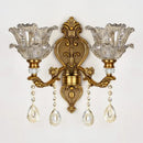 DecorBites™ Crystal Glass Dual Head Wall Lamp - European Retro Style