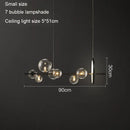 DecorBites™ Black Glass Ring Pendant Light - Nordic Style LED Chandelier for Home Decor