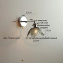 DecorBites™ Clear Glass LED Wall Lamp Pull Chain Switch Modern Up Down Rotatable Stair Light Fixtures