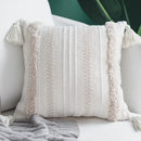 DecorBites™ Geometric Embroidery Cushion Cover with Tassel, Home Decor Pillowcase, Various Sizes
