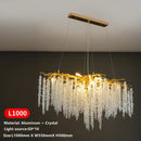 DecorBites™ Crystal Tassel Ceiling Chandelier for Luxe Living Room, Hall, and Restaurant Decor