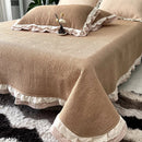 DecorBites™ Lace Ruffles Quilted Bedspread Set with Pillowcases Queen Size