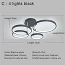 DecorBites™ LED Ceiling Chandelier Remote Control Living Room Bedroom Kitchen Lamp White