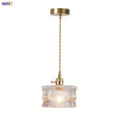 DecorBites™ LED Brass Pendant Lamp Modern Clear Glass Dining Light