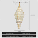 AFRALIA Crystal Large Chandelier for Villa Duplex Loft Stairs Living Room Hall.