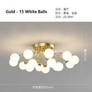 DecorBites™ Glass Bubble Ball LED Ceiling Light in Black Gold Crystal for Bedroom & Living Room