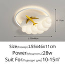 DecorBites™ Kids Cloud Airplane Chandelier Ceiling Light for Children's Bedroom