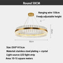DecorBites™ Crystal Ring Chandelier LED Pendant Light Fixture