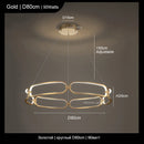 DecorBites™ Adara Luxury LED Chandelier: Modern Ring Light for Home Interior Decoration