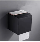 DecorBites™ Black Carved Aluminum Bathroom Tissue Holder Toilet Paper Roll Rack