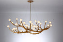 Antler style dark brown glass bubble led pendant light dining room