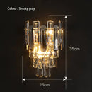 DecorBites™ Gray Glass Wall Lamp - Modern Living Room Decor Sconce Light