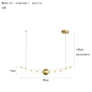 DecorBites™ Acrylic LED Chandelier: Modern Living Room Pendant Lamp