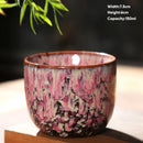 DecorBites™ Japanese Kiln Transformation Ceramic Tea Cup Espresso Coffee Mug Pottery Kung Fu Teacup