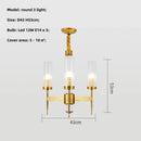 DecorBites™ Gold Metal Glass LED Pendant Lights Chain Hanging Lamp