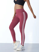 Yoga Leggings Women Striped Slim Sports Pants