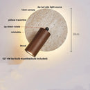 DecorBites™ Copper LED Wall Lamp: Modern Nordic Style Mirror Light with Travertine Switch