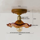 DecorBites™ LED Glass Wood Ceiling Light Modern Plafondlamp for Living Room