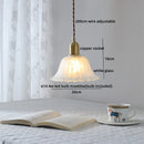 DecorBites™ Clear Glass LED Copper Chandelier Pendant Light for Modern Home Decor.