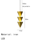 DecorBites™ Gold Black Cone LED Pendant Lamp for Stylish Home and Shop Lighting