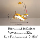 DecorBites™ Kids LED Wood Ceiling Light in Yellow & Blue - Minimalist Design