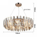 DecorBites™ LED Leaf Chandelier: Modern Living Room Decor Lighting for Duplex Rotating Stairs