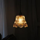Ornate amber copper led pendant light for café and dining room