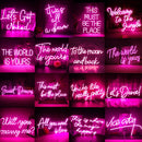 Wedding Neon Light Letters LED Sign Bar room decoration Party Bedroom Playroom Cave Children's Room Shop Home Wall Decoration