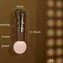 DecorBites™ Brass Marble Ball Wall Sconce LED Dimmable Classic Home Decoration