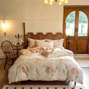 DecorBites™ Cotton Bedding Set Queen King Size Sheet Pillowcase Blanket Cover