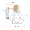 DecorBites™ Industrial LED Wall Sconce Iron Bedside Lamp Retro Loft Indoor Lighting