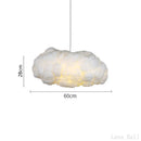 DecorBites™ Cloud Chandelier: Silk Cotton LED Suspension Nursery School Hanging Lamp