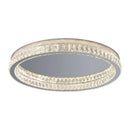 DecorBites™ Crystal LED Ceiling Light Chrome Steel Chandelier - Dimmable Round Lamp