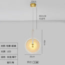 DecorBites™ Circular Glass LED Chandelier - Modern Nordic Style for Home Decor