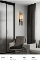 DecorBites™ Copper Alabaster Wall Lamp: Post-Modern High-End Bedroom Lighting