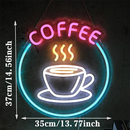 Coffee Neon Sign Luminous LED Sign for Cafe Bar Resturant USB Letter Neon Light Signs Wall Decor Beer Pub Bedroom Birthday Party