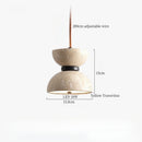 DecorBites™ Iron Yellow Travertine LED Pendant Light for Bedside Dining Living Room
