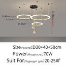 DecorBites™ Circle Ring Pendant Light Chandelier Modern Living Room Bedroom Lamps Ceiling Luminaire