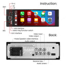 NaviFly 6.86" Touch Screen 1 Din Car Stereo Multimedia Player Wireless CarPlay Android Auto Universal 1DIN MP5 Player FM Radio