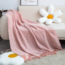 DecorBites™ Knitted Nordic White Casual Blanket - Soft & Comfortable Sofa Throw Bed End Cover for Home Decor & Travel