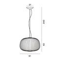 DecorBites™ Gold Cage LED Pendant Lamp Spokes Chandelier