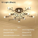DecorBites™ Crystal Ceiling Chandelier LED Light Fixture for Living Room Bedroom Kitchen