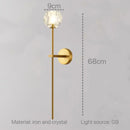 DecorBites™ Crystal Wall Sconce: Modern LED Fixture for Bedroom, Living Room, and Hallway