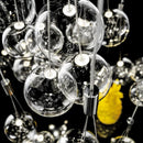 DecorBites™ Glass Ball LED Pendant Light Fixture for Home Decor and Lighting in Various Rooms