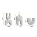 DecorBites™ Geometric Ceramic Vase | Irregular Ornaments | Room Decoration Accessories