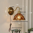 DecorBites™ Glass Brass Wall Sconce LED Light Fixture for Dining Living Room Bathroom Mirror