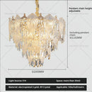 DecorBites™ French Crystal Chandelier Cream Wind Lighting Elegant Luxury Lights