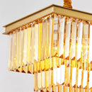 DecorBites™ Gold Black Metal LED Chandelier with K9 Crystal - Retro Square Chain Pendant Lighting