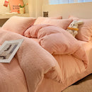 DecorBites™ Double Sided Full Queen Duvet Cover Set, Solid Color Double Couple Quilt Cover